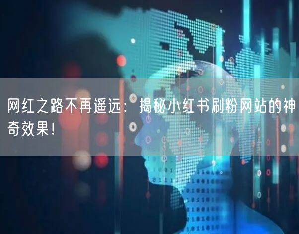 网红之路不再遥远：揭秘小红书刷粉网站的神奇效果！